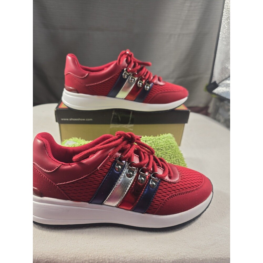 TOMMY HILFIGER RHENA RED WOMENS SNEAKER TWRHENA RED Sz 6 - Picture 6 of 15